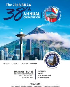 the 2018 BNAA 38th Annual Convention Book Cover layout