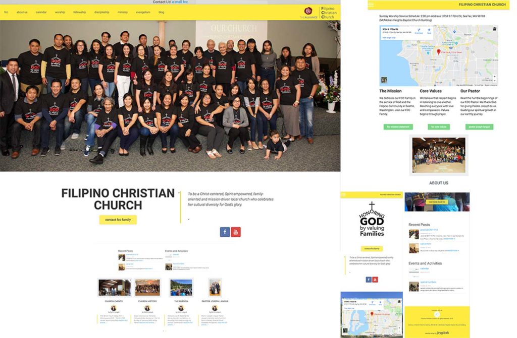 Filipino Christian Church WordPress Website Project